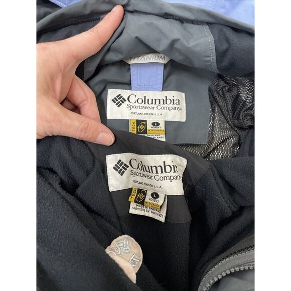COLUMBIA OMNI-TECH Fleece 2-Layer Hooded Jacket LARGE FS Benefits Charity - Picture 8 of 12
